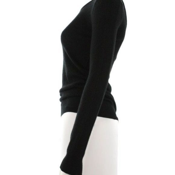 K.A.7 Black Wool Long Sleeve Textured Sweater Size S New - Picture 2 of 6